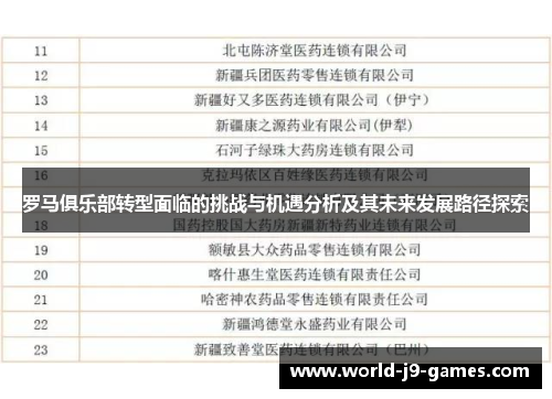 罗马俱乐部转型面临的挑战与机遇分析及其未来发展路径探索 罗马俱乐部转型面临的挑战与机遇分析及其未来发展路径探索